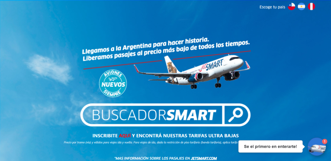 JetSmart Desembarca En Argentina Con Ofertas De Pasajes Por 1 Peso ...